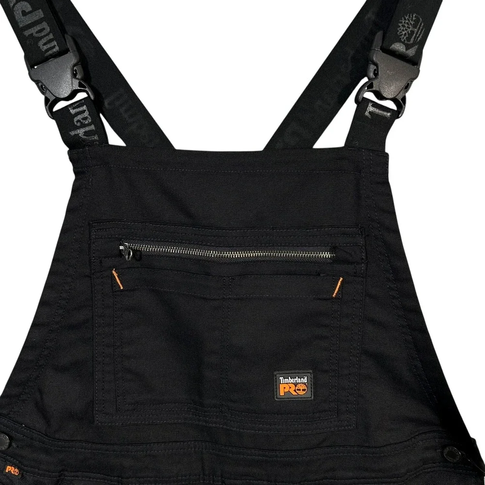 Timberland PRO Men's Ironhide Flex Bib Overalls Size XL (45X30") Black Workwear - Picture 4 of 12